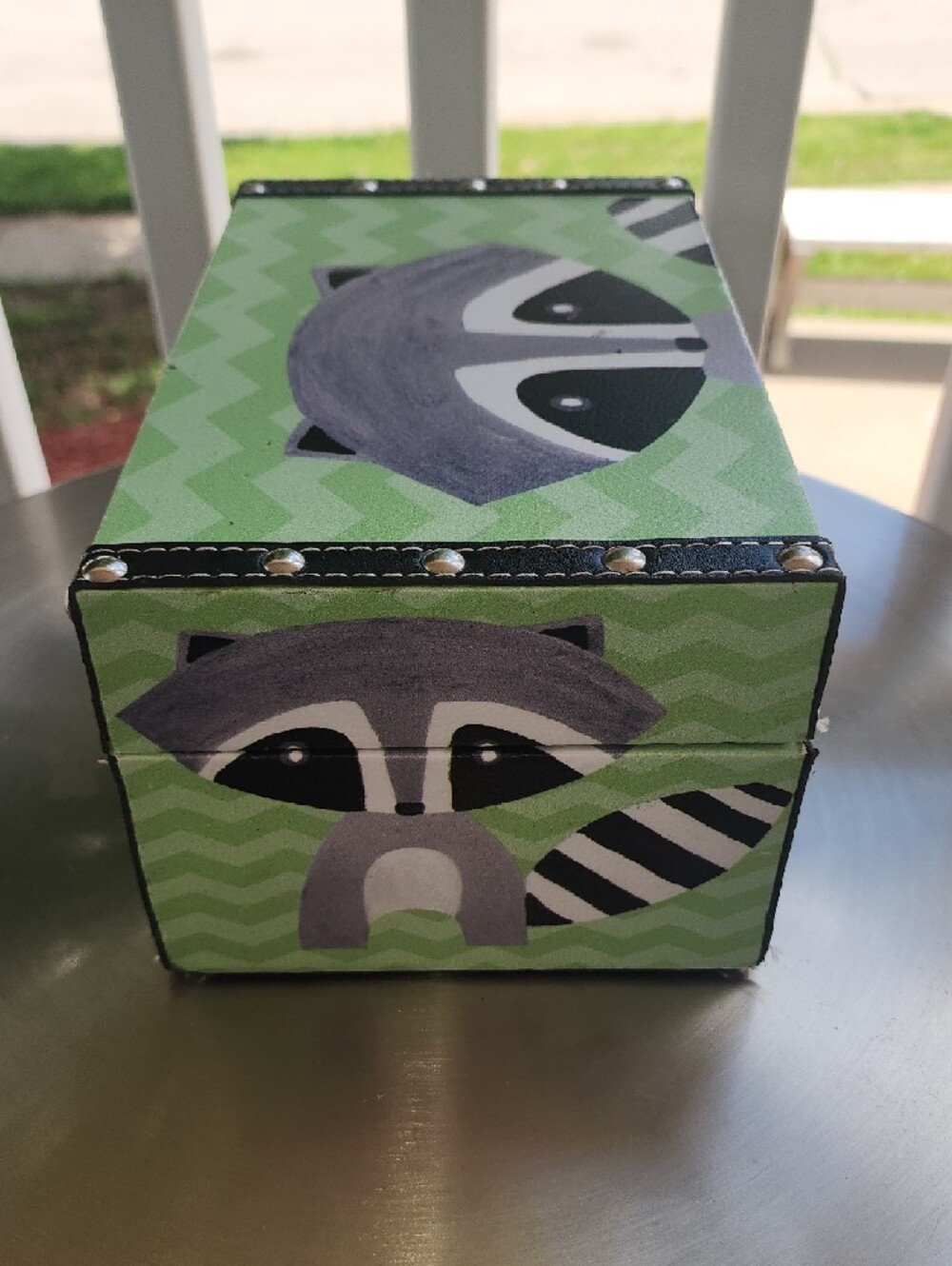 Children's Raccoon Storage Box - Green - Picture 3 of 8